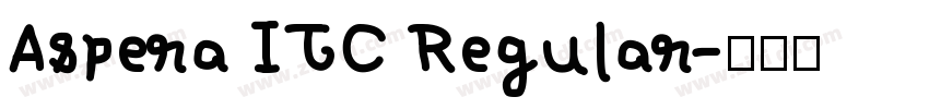 Aspera ITC Regular字体转换